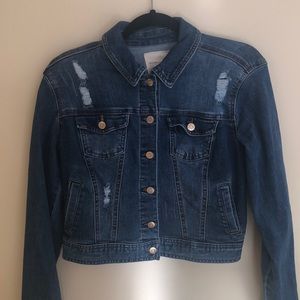 Celebrity pink jean jacket